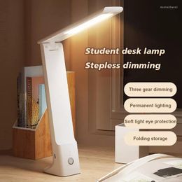 Table Lamps Lamp Learning Student Night Light Charging Creative Children's Led Eye Protection Folding USB Desk Dimming