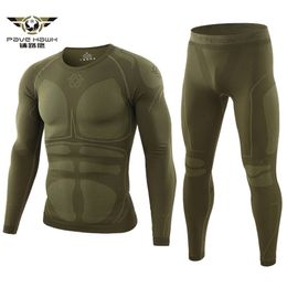 Mens Tracksuits Winter Warm Tight Tactical Thermal Underwear Sets Mens Outdoor Function Breathable Training Cycling Thermo Underwear Long Johns 221021