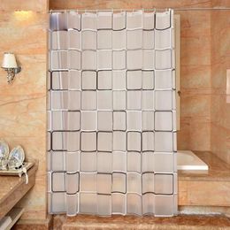 Shower Curtains The Bathroom Curtain Chequered PEVA Environmental Toilet Door Waterproof And Mould Thickening 10