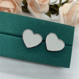 Heart Gutta Percha Earrings Triangle Designers Earrings Fashion Women Accessories Hoop Ear Studs Luxury Men Women Stud