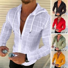 Men's T Shirts Men Hoodies 2022 Spring Summer Casual Slim Long Sleeve T-shirt Men's Top Fashion Zipper Cardigan Outwear Tshirts