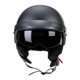Motorcycle Helmets Half Helmet Drop Down Retractable Visor For Men Women Durable