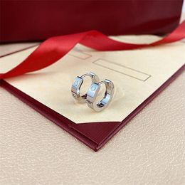 designer earrings stud Earring for Women simple Luxury Titanium Steel Earrings Logo Printed Wedding Party Gifts Ear rings Fine Engagement Hoop Wholesale