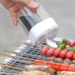 Storage Bottles 4 In 1 Flip-top Seasoning Jar Salt And Pepper Other Condiment Dispense Container Portable Outdoor Barbecue Tool