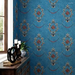 Wallpapers American Style 3D Vintage Rustic Floral Wall Papers Home Decor Wallpaper For Living Room Background Walls Contact Paper