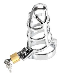 Beauty Items Penis Cock Ring Sleeve Lock sexy Toys for Men 40/45/50mm Products Male Chastity Device Metal Cage Lockable Belt