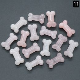 Wholesale Natural Mixed Materials Rose Quartz Gemstone Crystal Dog Bone Carving For Home Decoration