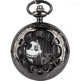 Pocket Watches Design Movie Theme Skull Watch Necklace Fob Women Men Quartz Clock Gifts