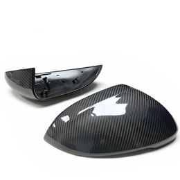 Car Styling Pair Rearview Mirrors Cover Caps Mirror Housing Cover Cap For Volkswagen New Magotan /CC /PHEV Carbon Fiber