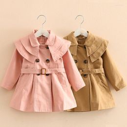 Coat Children's Clothing Girl Spring And Autumn Cotton Cardigan Girls Windbreaker Lapel Belt Korean Version Baby Clothes