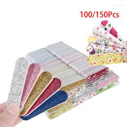 Nail Art Kits 100/150pcs Mini Double Sided File Disposable Equipment Accessories Buffer Files Manicure Tools Salon