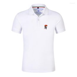 Men's Polos 2022 Summer Solid Color Top T-shirt Polo Shirt MOTO GUZZI Logo Fashion Novel Trend Casual All-match