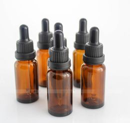 Empty Glass Dropper Bottles 5-100ml with Black Tamper Lids For Essential Oil In Stocks