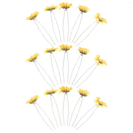 Bandanas 15pcs Decorative Creative Stylish DIY Sunflower Hair Pin Accessories For Females