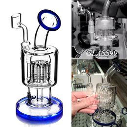MINI TORO Hookah Bubbler Glass Bongs Arm Tree Perc Glass Water Pipe Dab Rigs with 14mm Joint Banger Smoking Accessories