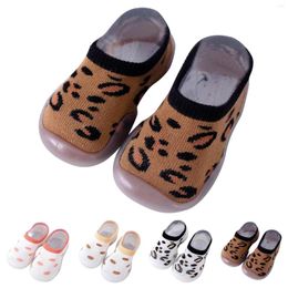 First Walkers Baby Shoes Children Toddler Boys Girls Cute Leopard Print Soft Sole Spring Summer Infant Floor Indoor