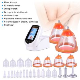 Portable Slim Equipment 24 Cups Vacuum Therapy Machine Orange Vacuum Cupping Massagers Buttocks Lifter Bigger Butt Hip Enhancer Body Shaping Machines