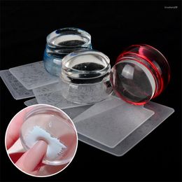 Nail Art Kits Silicone Stamp Set With Scraper For Stamping Template Polishing Printing Transfer Manicure Kit 3 Pcs