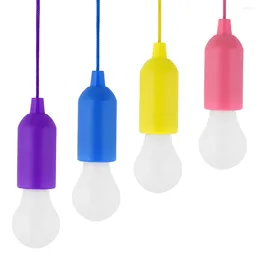 Switch 4pcs Portable Battery LED Cord Lights Night Bulb Modern Colorful Pendant