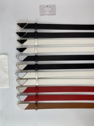 Designer Belts For Man Letter P PU 3.0cm Geometric Inverted Triangle Metal Pin Buckle Italian Belt Versatile In All Seasons