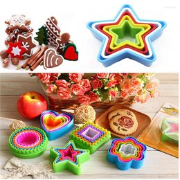 Baking Tools 5 Pcs DIY Cookies Cutter Set Cake Moulds Sandwich Fondant Mould Biscuit Mould Decorating