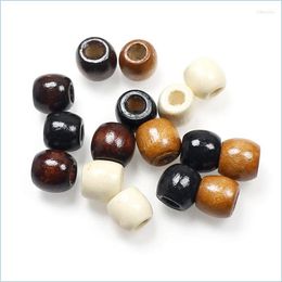 Other Other Vintage Natural Wood Loose Beads Coffee/Brown/Beige Big Hole Oval Wooden Spacer Diy Jewellery Findingsother Brit22 Drop De Dhh02