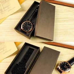 Watch Boxes Display Box Jewellery Storage Organiser Case Decoration Gift 14.5x6.5x3cm Man Rectangle 4 Colours