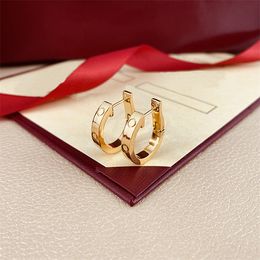 lurxury earrings stud Designesr Studs Hoop Earrings Gold Plated Classics Women Letters fine ladies gift Famous Brand Round simple fashion Crystal designer earring