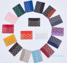 Designer -17 Colours Fashion Card Holders Womens Men Purses With Box Designer Purse Double Sided Credit Cards Coin Mini Wallets 2022