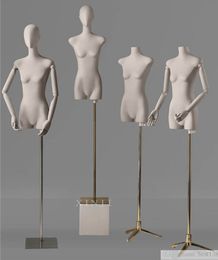 Fashion Mannequin Display Shelf Half Length Costume Dummy Body Clavicle Flat Body Female Model