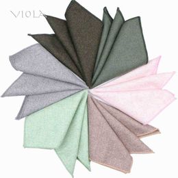 Classy Solid Plaid Soft 50 Wool Handkerchief 22Cm Men Suit Pink Handkerchiefs Banquet Pocket Square Tuxedo Bowtie Autumn Winter Gift J220816