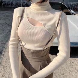 Women's Sweaters Cashmere Tops Women Spring 2022 Apricot Hollow Out Jumper Korean Fashion Long-sleeve Base Sweater Female Chic