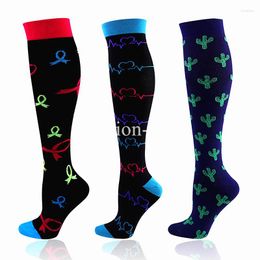 Men's Socks Compression Stockings Varicose Veins Nursing Pregnancy Edoema Diabetes 20-30 Mmhg Knee High Sport