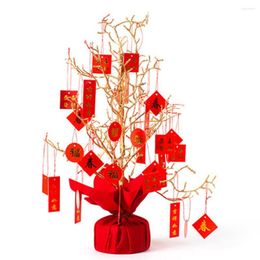 Christmas Decorations 2022 Birch Tree Chun Fu Character Ornaments Chinese Year Lucky For Home Shopping Mall Good Luck Wealth