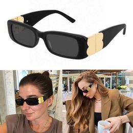 Sunglasses Women Womens Designer 0096s Rectangle Full Frame Black Double b Style Men Glasses with Case