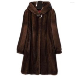 Women's Fur 2022 Autumn Winter Women Jackets Hooded Coats Long Length