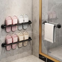 Clothing Storage Slippers Rack For Bathroom Drainage Wall Mounted Shoes Shelf Home Convience Toilet Hang Placement Bars Portapantofole