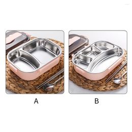 Dinnerware Sets Lunch Box Container Thermal Insulated Stainless Steel Eco Friendly Bento 2 Grid / 4 Lunchbox With Spoon Chopsticks