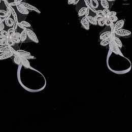 Belts Blesiya 2pcs Wedding Lace Crochet Anklet Barefoot Sandals Foot Jewellery White
