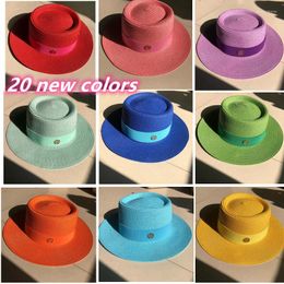 Berets Macaron Colour Straw Hat M Logo Sun Flat Top Korean Fashion Stretch Ribbon Beach Candy