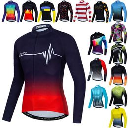 Racing Jackets Weimostar 2022 ECG Cycling Jersey Long Sleeve Men Autumn Clothing Pro Bicycle Mountain Bike Cycle Wear