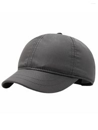 Ball Caps Male Summer Thin Polyester Short Brim Baseball Men And Women Outdoors Casual Big Size Sun Hat 55-62cm 5 Colors