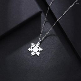 Pendant Necklaces 12PC Luxury Silver Color Snowflake Necklace Snow Flower Chain Jewelry For Women Friiends Wedding Gifts