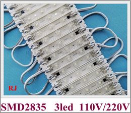 LED light module for sign channel letters 110V / 220V AC input 78mm X 12mm SMD 2835 3 LED 1.8W IP68 epoxy resin waterproof 2022 NEW