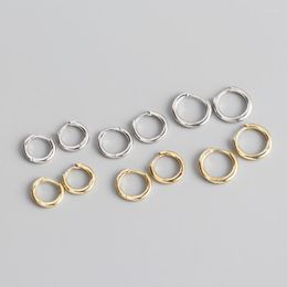 Hoop Earrings Minimalist 925 Sterling Silver Small Circle For Women Accessories Gold Colour Hoops Earings Woman's Jewellery