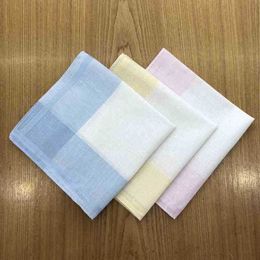 12Pcs Soft Cotton Striped Handkerchiefs Wedding Party Hankie 118X118'' J220816