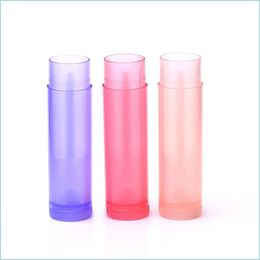 Packing Bottles Compact Mti Colour Lipgloss Tube Diy Plastic Empty Clear Lip Gloss Lipstick Lips Wax Pipe Organizer Lipglaze Containe Dhhxi