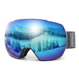 Ski Goggles Anti-Fog Goggs with Quick-Change ns and Case Set UV400 Protection Anti-fog Snowboard for Men Women L221022