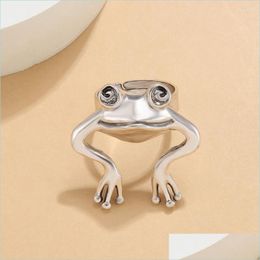 Wedding Rings Wedding Rings Punk Vintage Frog Animal For Women Toad Metal Wrap Ring Men Grilfriend Party Gifts Drop Delivery 2022 Jew Dh0Cy