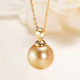 Dangle Earrings 16MM Golden Shell Pearl Pendant Gold Necklace 18inch VALENTINE'S DAY Beautiful Halloween Easter Wedding Ear Stud Year